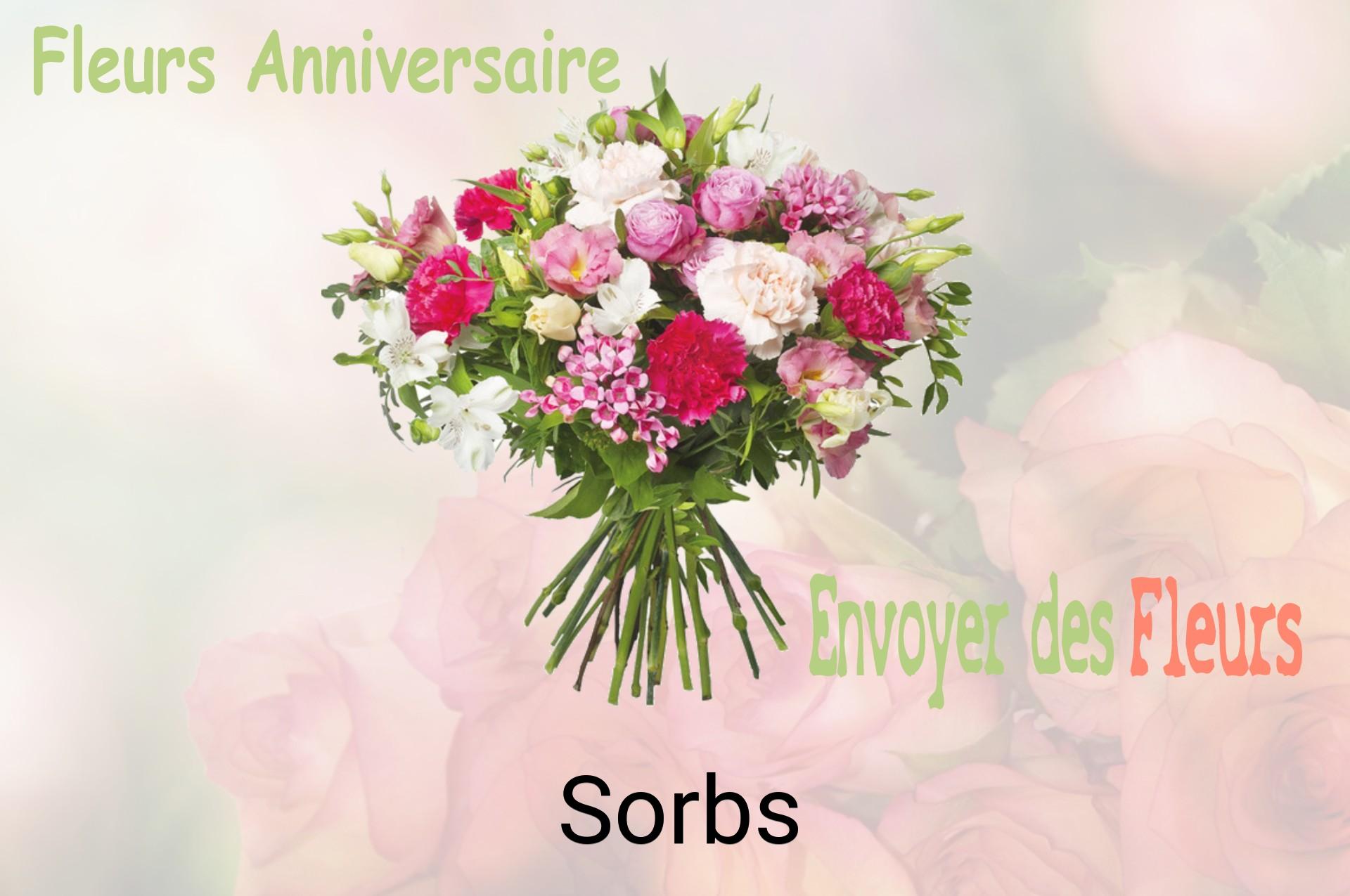 Bouquet de fleurs d’anniversaire livré à Sorbs